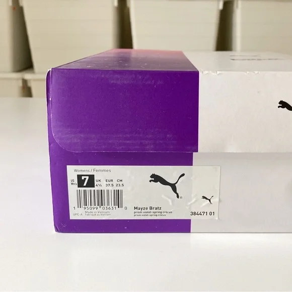 Puma X Bratz Mayze Leather Platform Sneakers in Prism Violet-Spring Crocus NIB - Picture 9 of 13